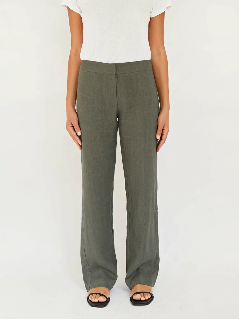 St. Agni Linen Mid Rise Straight Pants 5 St. Agni Linen Mid Rise Straight Pants - Image 3