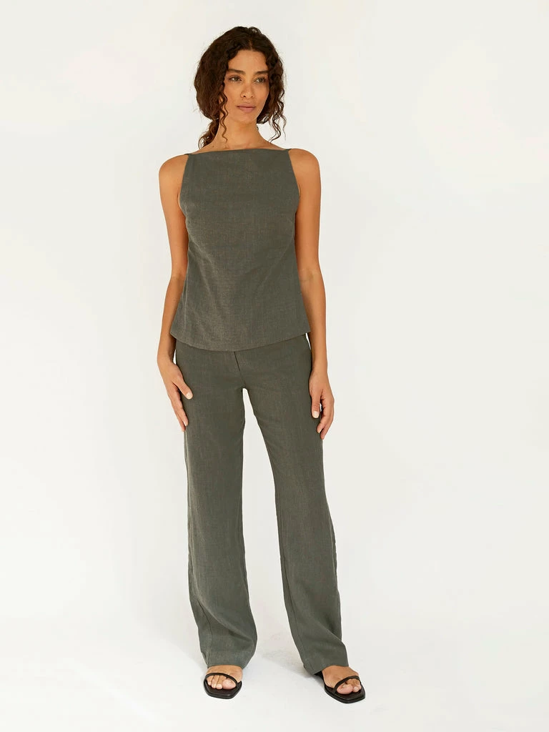 St. Agni Linen Mid Rise Straight Pants 7 St. Agni Linen Mid Rise Straight Pants - Image 5