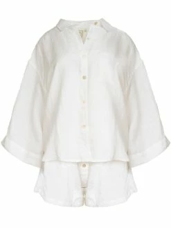 Deiji Studios The 03 Linen Loungewear Set Short