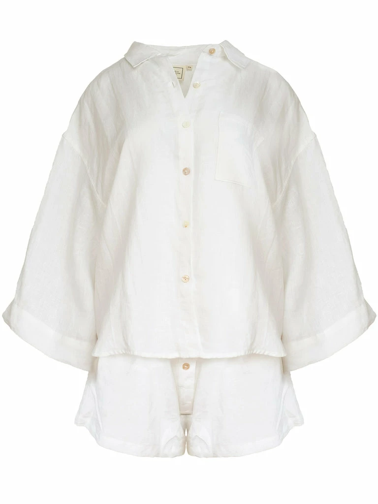 Deiji Studios The 03 Linen Loungewear Set Short 3 Deiji Studios The 03 Linen Loungewear Set Short