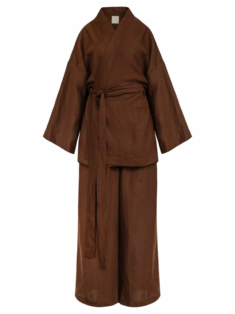 Deiji Studios The 01 Linen Loungewear Set Long 3 Deiji Studios The 01 Linen Loungewear Set Long
