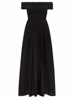 Matteau Shirred Off The Shoulder Dress