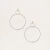 Natasha Schweitzer Double Drop Hoop Earrings 2 Natasha Schweitzer Double Drop Hoop Earrings -UNDONE shop The Undone Natasha Schweitzer Double Drop Hoops Silver Low 1024x1024