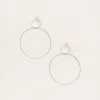 Natasha Schweitzer Double Drop Hoops With Pearl - Silver -UNDONE shop The Undone Natasha Schweitzer Double Drop Hoops with Pearl Silver Low 1024x1024