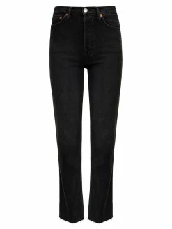 RE/DONE High Rise Stove Pipe Straight Leg Jean