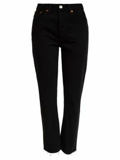 RE/DONE High Rise Stove Pipe Straight Leg Jean