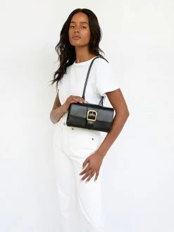 Rylan Small Satchel With Long Handle 11 Rylan Small Satchel With Long Handle -UNDONE shop The Undone Rylan Small Black Satchel Long Handle C2 1024x1024