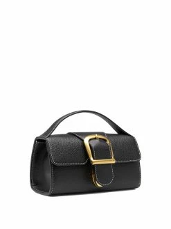 Rylan Mini Satchel With Flat Handle 17 Rylan Mini Satchel With Flat Handle -UNDONE shop The Undone Rylan 9 28 Black Soft Grained with Ivory Stitch Mini Satchel with Flat Handle 2 Low 1024x1024