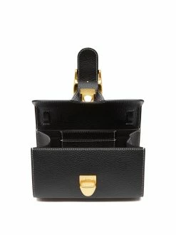 Rylan Mini Satchel With Flat Handle 18 Rylan Mini Satchel With Flat Handle -UNDONE shop The Undone Rylan 9 28 Black Soft Grained with Ivory Stitch Mini Satchel with Flat Handle 3 Low 1024x1024