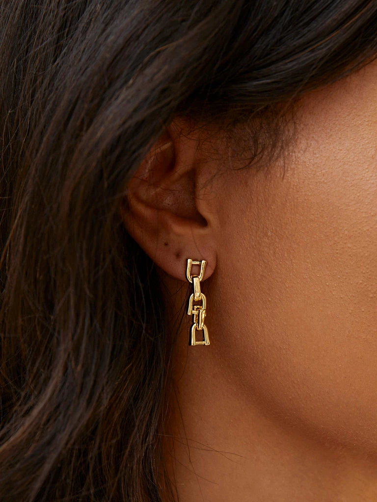 Rylan Thin Link Drop Earring 4 Rylan Thin Link Drop Earring - Image 2