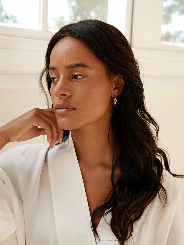 Rylan Thin Link Drop Earring 5 Rylan Thin Link Drop Earring - Image 3