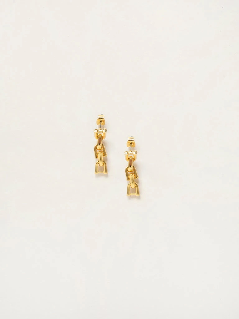 Rylan Thin Link Drop Earring 3 Rylan Thin Link Drop Earring