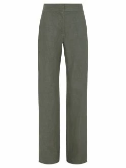 St. Agni Linen Mid Rise Straight Pants