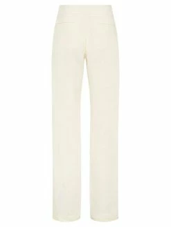 St. Agni Linen Mid Rise Straight Pants -UNDONE shop The Undone St Agni Linen Mid Rise Straight Pants Ivory Back Low 1024x1024