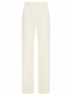 St. Agni Linen Mid Rise Straight Pants