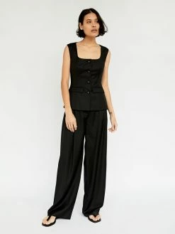 Anna Quan Antonella Top -UNDONE shop TheUNDONE AnnaQuan AntonellaTop SteviePants Black FF 1024x1024