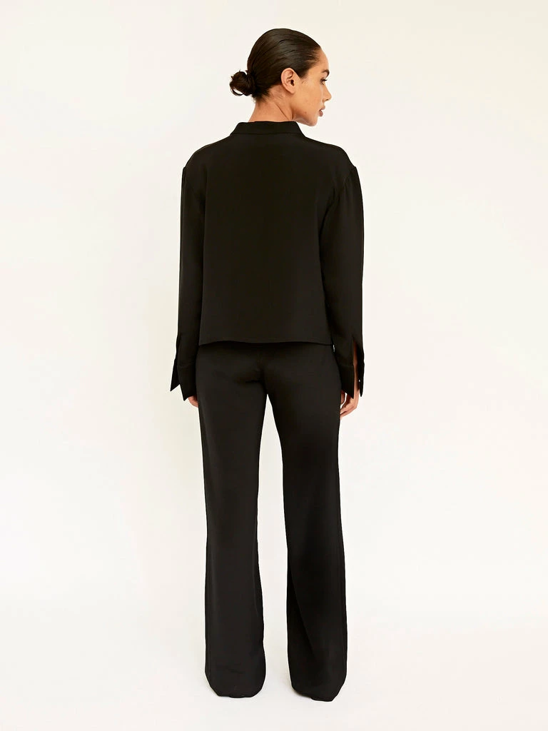 BEARE PARK Silk Crepe Deep Split Blouse 6 BEARE PARK Silk Crepe Deep Split Blouse - Image 4