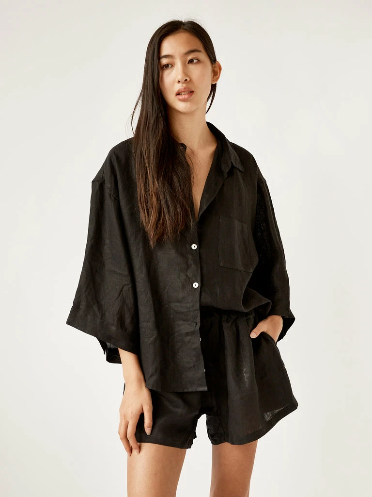 Deiji Studios The 03 Linen Loungewear Set Short 6 Deiji Studios The 03 Linen Loungewear Set Short - Image 4