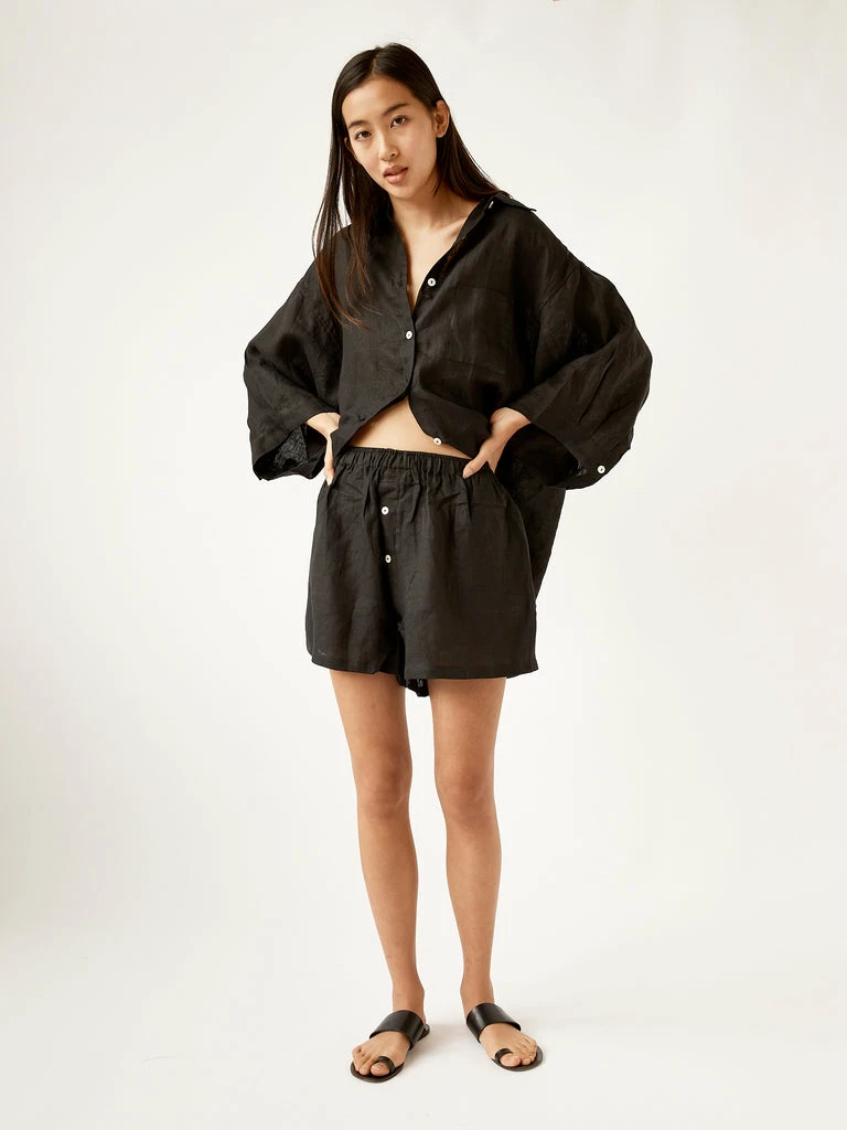 Deiji Studios The 03 Linen Loungewear Set Short 7 Deiji Studios The 03 Linen Loungewear Set Short - Image 5