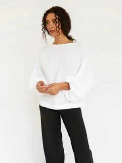 Dominique Healy Bella Blouse 11 Dominique Healy Bella Blouse -UNDONE shop TheUNDONE DominiqueHealu BellaBlouse White C 1024x1024 2