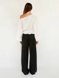 Dominique Healy Anna Frill Blouse -UNDONE shop TheUNDONE DominiqueHealy AnnaFrillBlouse White FB 1024x1024