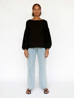 Dominique Healy Bella Blouse 24 Dominique Healy Bella Blouse -UNDONE shop TheUNDONE DominiqueHealy BellaBlouse Black FF 1024x1024