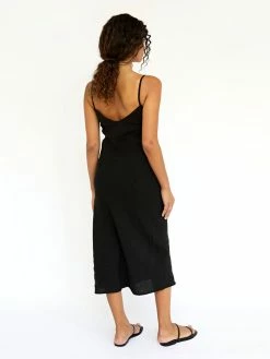 Dominique Healy Midi Bias Dress -UNDONE shop TheUNDONE DominiqueHealy MidiBiasDress Black FB 1024x1024