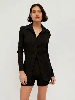 Hyde & Stone Bella Short -UNDONE shop TheUNDONE HydeandStone AnastasiaShirt BellaShort Black FF2 1024x1024