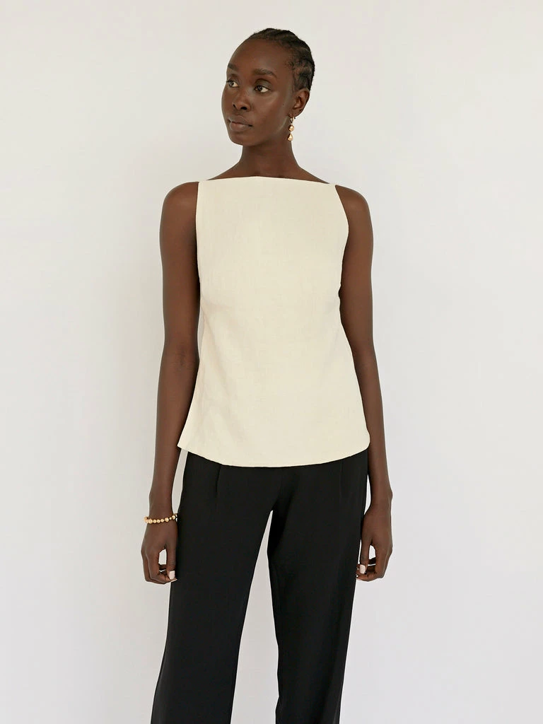St. Agni Linen Square Neck Top 10 St. Agni Linen Square Neck Top - Image 8