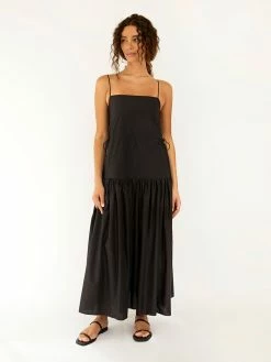 Matteau Drop Waist Sundress -UNDONE shop TheUNDONE Matteau DropWaistSundress Black FF 1024x1024