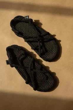 Nomadic State Of Mind Kyma Rope Sandal With Sole -UNDONE shop TheUNDONE NomadicStateofMind KymaSandal Black Editorial 1024x1024