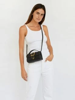 Rylan Mini Satchel With Flat Handle 15 Rylan Mini Satchel With Flat Handle -UNDONE shop TheUNDONE Rylan MiniSatchelWithFlatHandle Black FF4 1024x1024