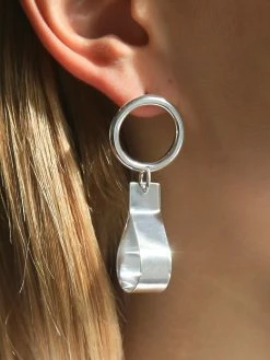 Sara Robertsson Round + Drop Earrings 9 Sara Robertsson Round + Drop Earrings -UNDONE shop The UNDONE Sara Robertsson round and drop earrings close up 1024x1024